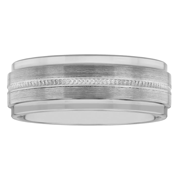Tungsten Comfort™ Tungsten Groove Center Step Edge Band