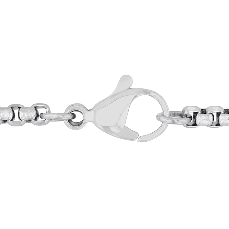 0.16CTW Diamond Stainless Steel Stacked Cross Pendant
