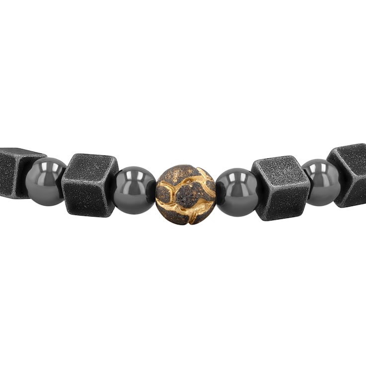 Stainless Steel Hematite Bead Bracelet