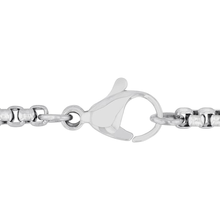 Black Diamond Stainless Steel Black IP Cross With Chain .25ctw