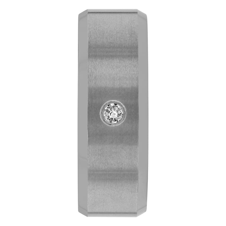 Tungsten Comfort™ .05CTW Diamond White Tungsten 8MM Band