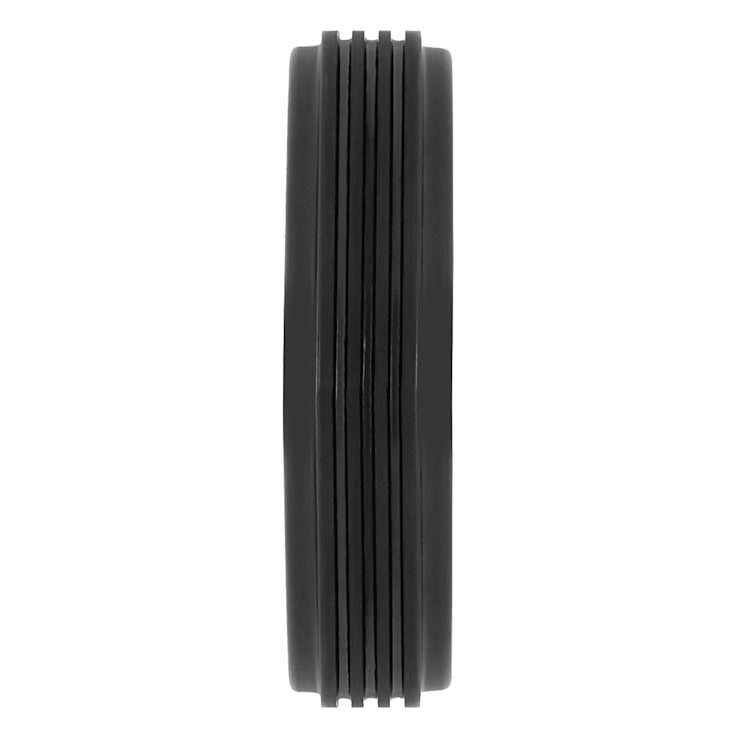 Tungsten Comfort™ Tungsten Black Ion Plated Multi Grooved Band