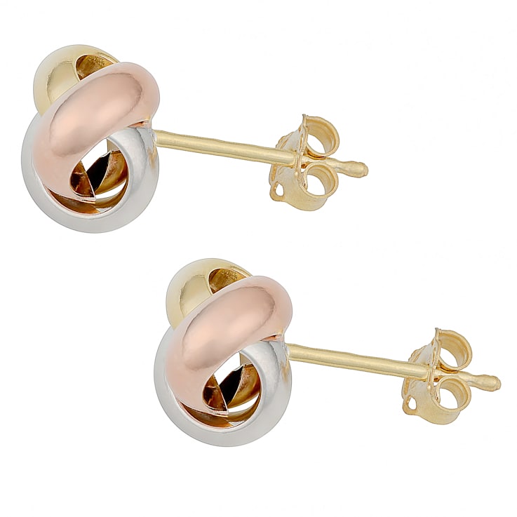 14K Gold Love Knot Stud Earrings – Baby Gold