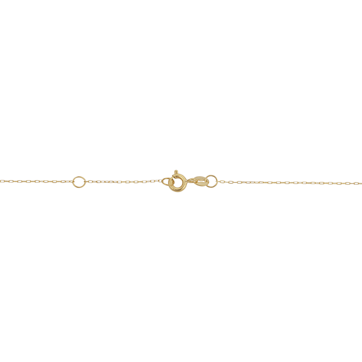 14k Yellow Gold Disc and Bar Layered Necklace (adjustable to 16 or 17 inches)