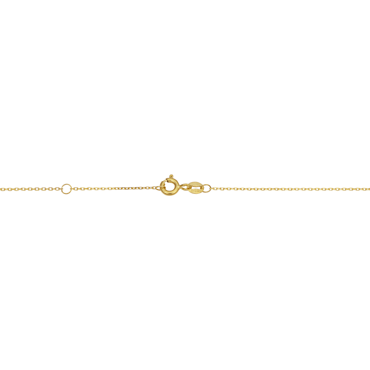 14k Yellow Gold Moon Star Flower Heart Station Anklet | Adjustable to 9
or 10 inches