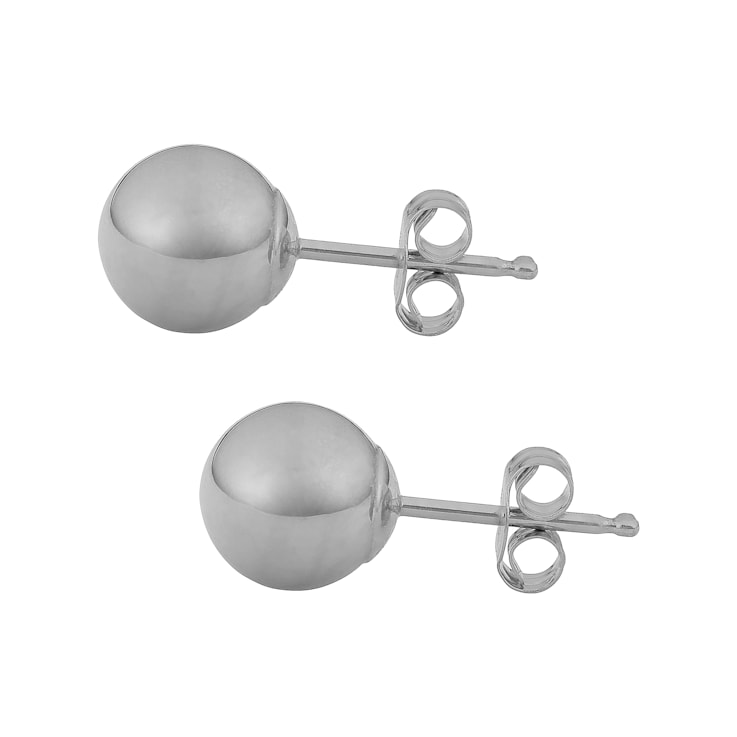 14k Yellow or White Gold 4 mm Ball Stud Earrings | Minimalist Jewelry
for Women