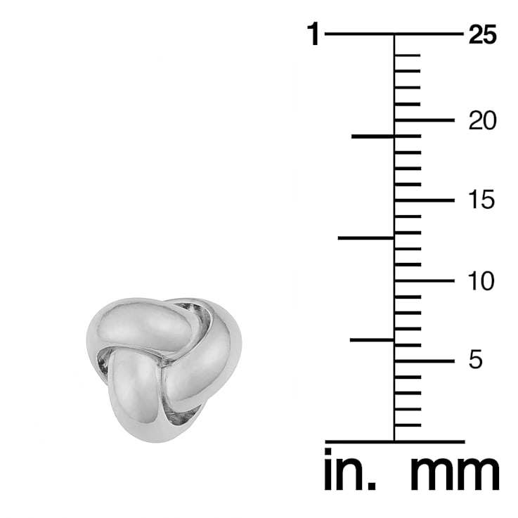 14k White Gold Love Knot Earrings | Minimalist Jewelry