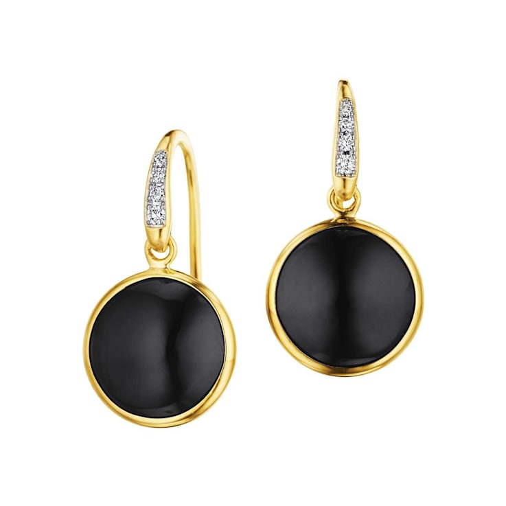 Chakra Onyx and Diamond Earrings