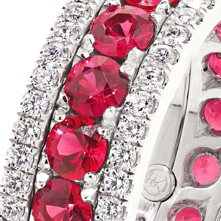 Ruby & Diamond Eternity Band