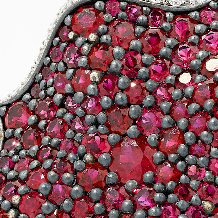 Ruby & Diamond Lotus Pave Ring