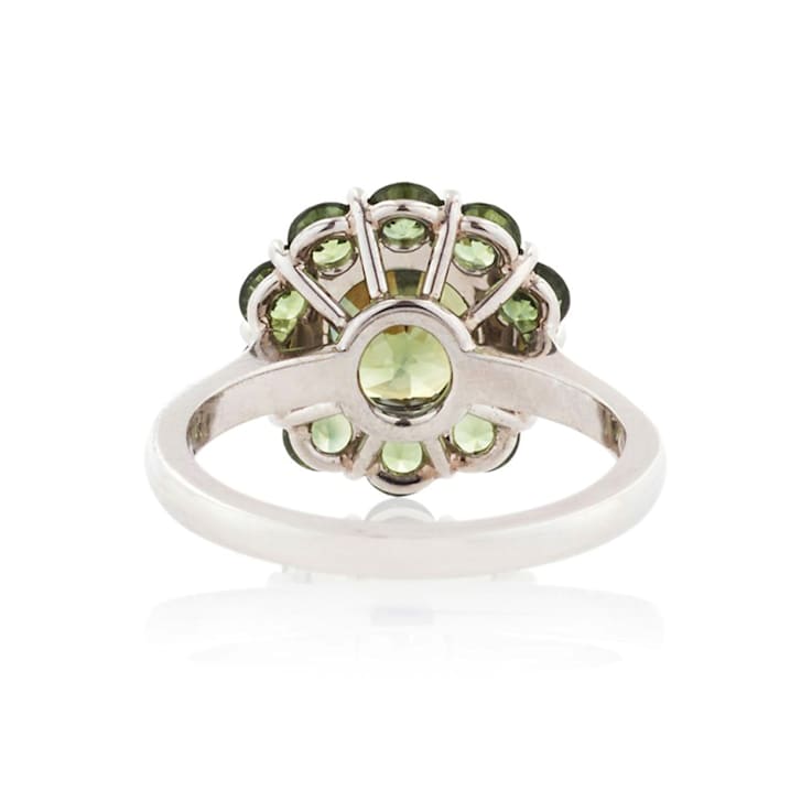 Platinum Green Sapphire Ring