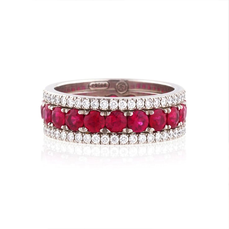 Ruby & Diamond Eternity Band