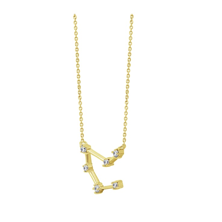 J'ADMIRE Gemini Zodiac Constellation 14K Yellow Gold Over Sterling
Silver Pendant Necklace