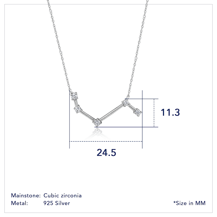 J'ADMIRE Aries Zodiac Constellation 14K Yellow Gold Over Sterling Silver
Pendant Necklace