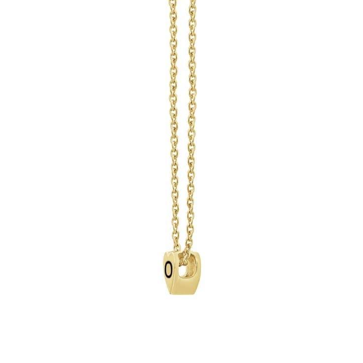 J'ADMIRE 14K Yellow Gold Over Sterling Silver Simple Initial Pendant Necklace