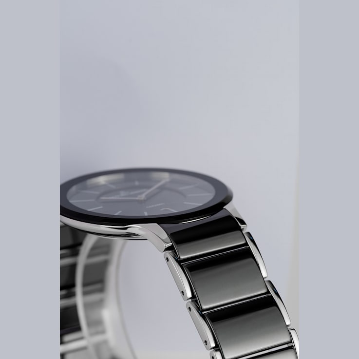 JACQUES LEMANS Dublin Unisex Watch with High-Tech Ceramic Strap, Solid
Stainless Steel, 1-1855
