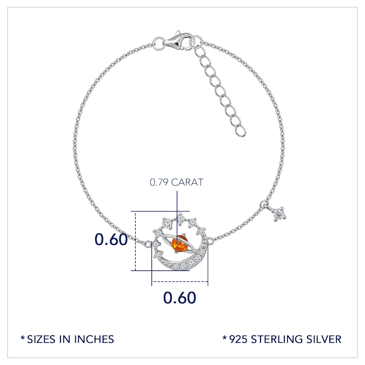 J'ADMIRE Platinum Over Sterling Silver Mars Bracelet