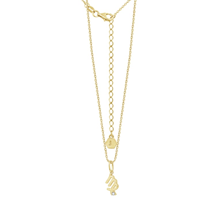 J'ADMIRE 14K Yellow Gold Over Sterling Silver Virgo Zodiac Pendant Necklace