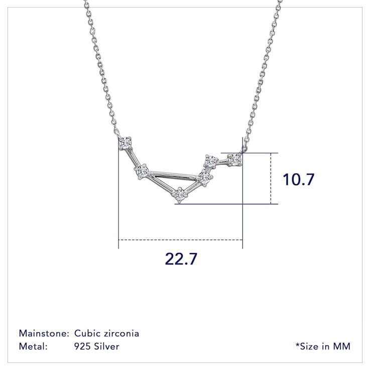 J'ADMIRE Libra Zodiac Constellation 14K Yellow Gold Over Sterling Silver
Pendant Necklace