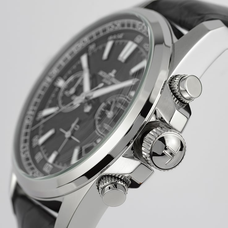 JACQUES LEMANS Men's Sport Watch with Leather/Stainless Steel Strap,
Chronograph 1-2117