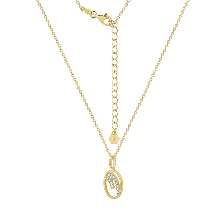 J'ADMIRE Sterling Silver Oval Zodiac Pendant Necklace