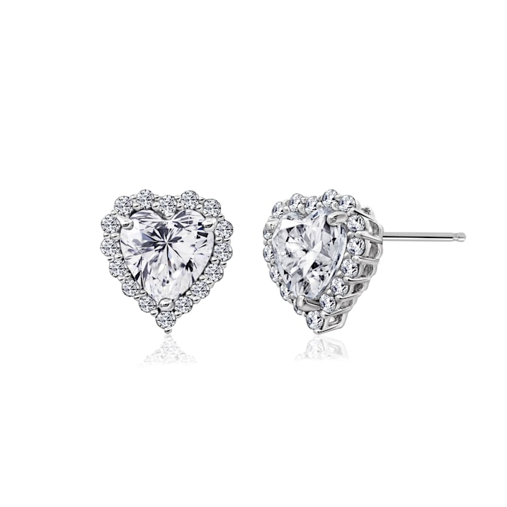 J'ADMIRE Heart Shaped Birthstone Stud Earrings