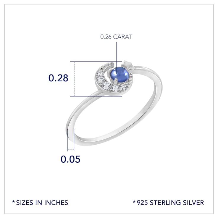 J'ADMIRE Platinum 950 Over Sterling Silver Uranus Ring