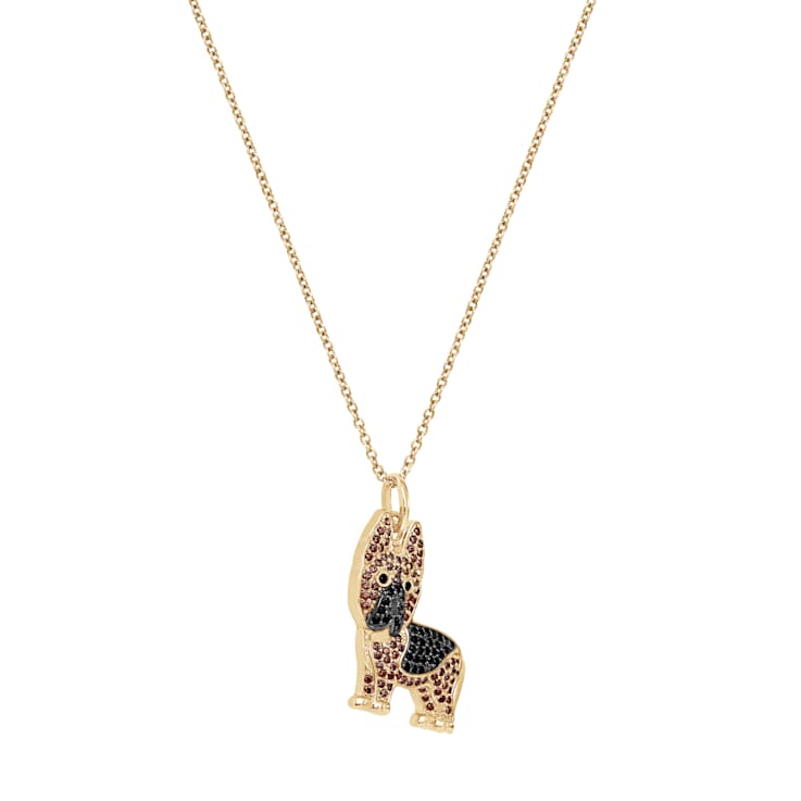 J'ADMIRE 14K Yellow Gold Plated Sterling Silver German Shepherd Puppy
Pendant Necklace