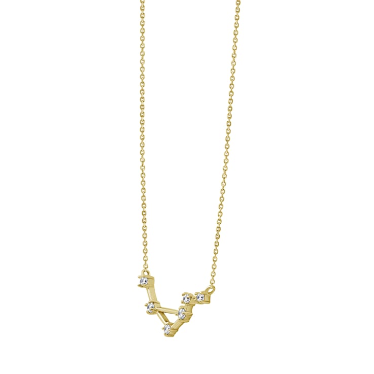 J'ADMIRE Libra Zodiac Constellation 14K Yellow Gold Over Sterling Silver
Pendant Necklace