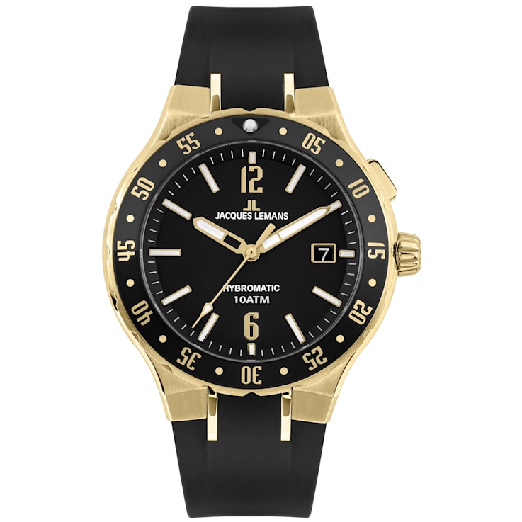 JACQUES LEMANS Hybromatic Men's Watch with Silicone Strap