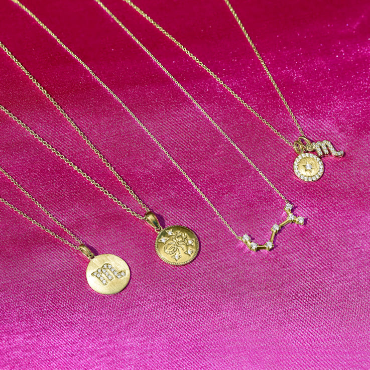 J'ADMIRE 14K Yellow Gold Over Sterling Silver Vintage Scorpio Zodiac
Sign Pendant Necklace