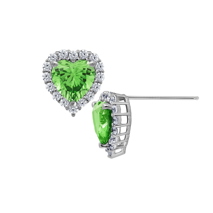 J'ADMIRE Heart Shaped Birthstone Stud Earrings