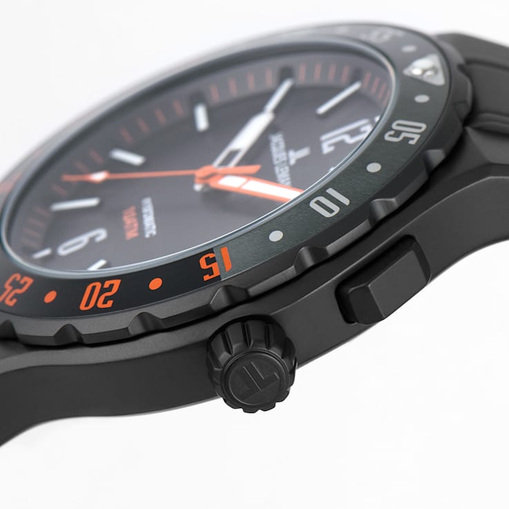 JACQUES LEMANS Hybromatic Men's Watch with Solid Stainless Steel Strap,
IP-Black - Sandblast 1-2109