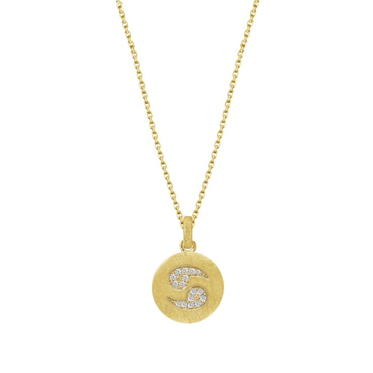 J'ADMIRE 14K Yellow Gold Over Sterling Silver Vintage Cancer Zodiac Sign
Pendant Necklace