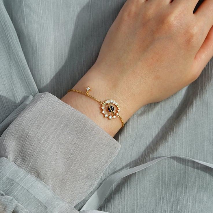 J'ADMIRE Platinum Over Sterling Silver Mars Bracelet