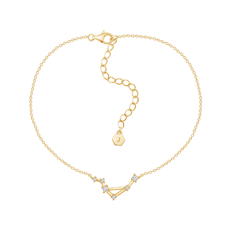 J'ADMIRE 14K Gold Over Sterling Silver Zodiac Anklet for Women
