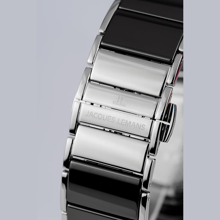 JACQUES LEMANS Dublin Unisex Watch with High-Tech Ceramic Strap, Solid
Stainless Steel, 1-1855