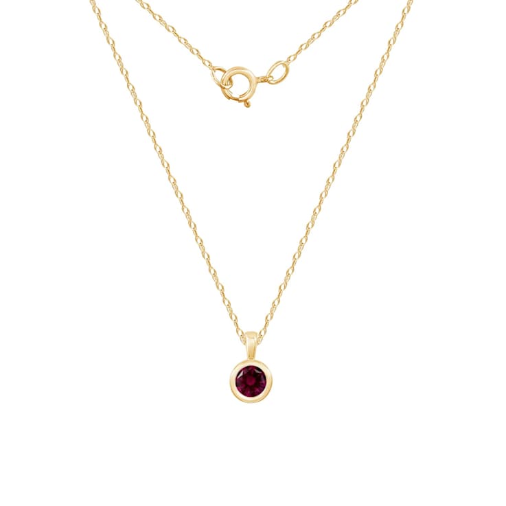期間限定のお買い得商品 LUXGEM 10K Solid Gold Solitaire July Birthstone Necklace for 各種パーツ