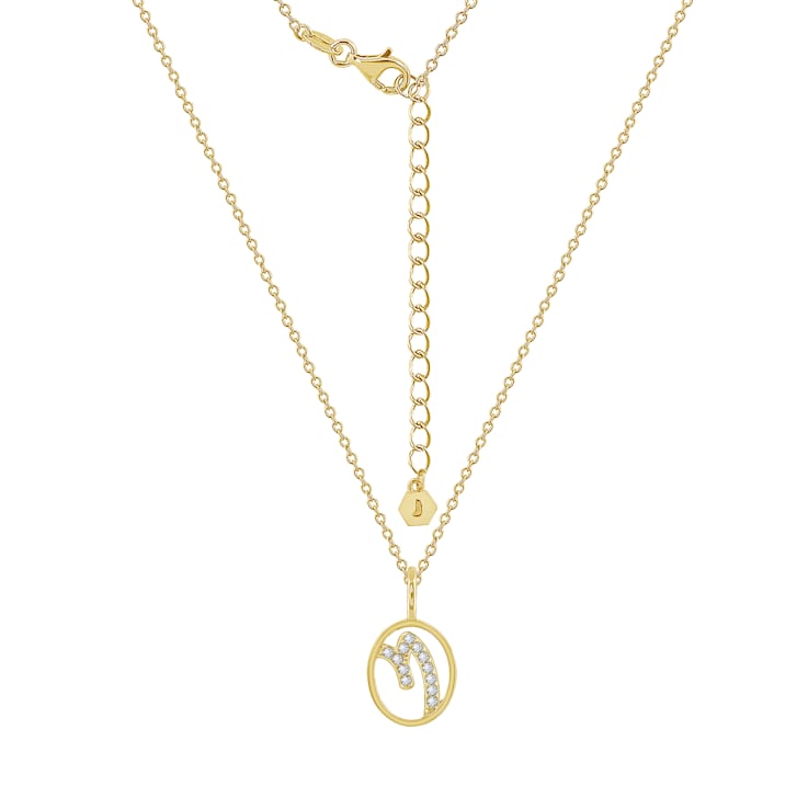 J'ADMIRE Sterling Silver Oval Zodiac Pendant Necklace