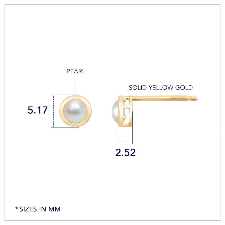 LUXGEM 10K Yellow Gold Solitaire June Birthstone Earrings