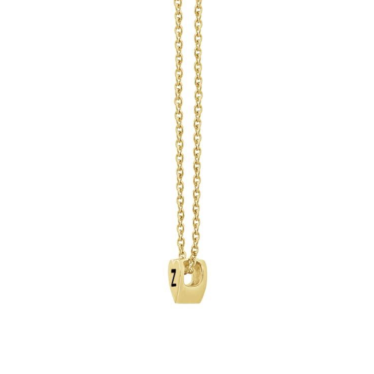 J'ADMIRE 14K Yellow Gold Over Sterling Silver Simple Initial Pendant Necklace