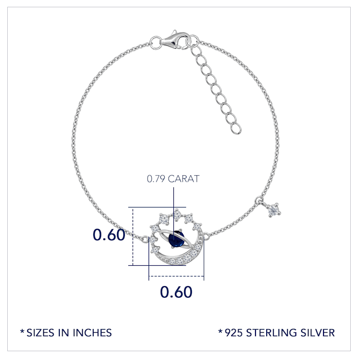 J'ADMIRE Platinum Over Sterling Silver Neptune Bracelet