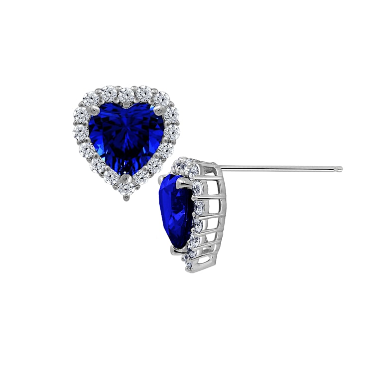 Heart shaped 2024 birthstone earrings