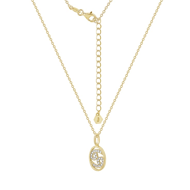 J'ADMIRE Sterling Silver Oval Zodiac Pendant Necklace