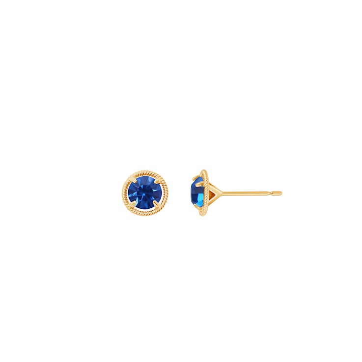 J'ADMIRE 10K Gold Birthstone Solitaire Stud Earrings