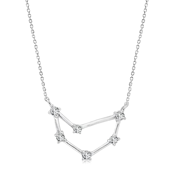 J'ADMIRE Capricorn  Zodiac Constellation Platinum 950 Over Sterling
Silver Pendant Necklace