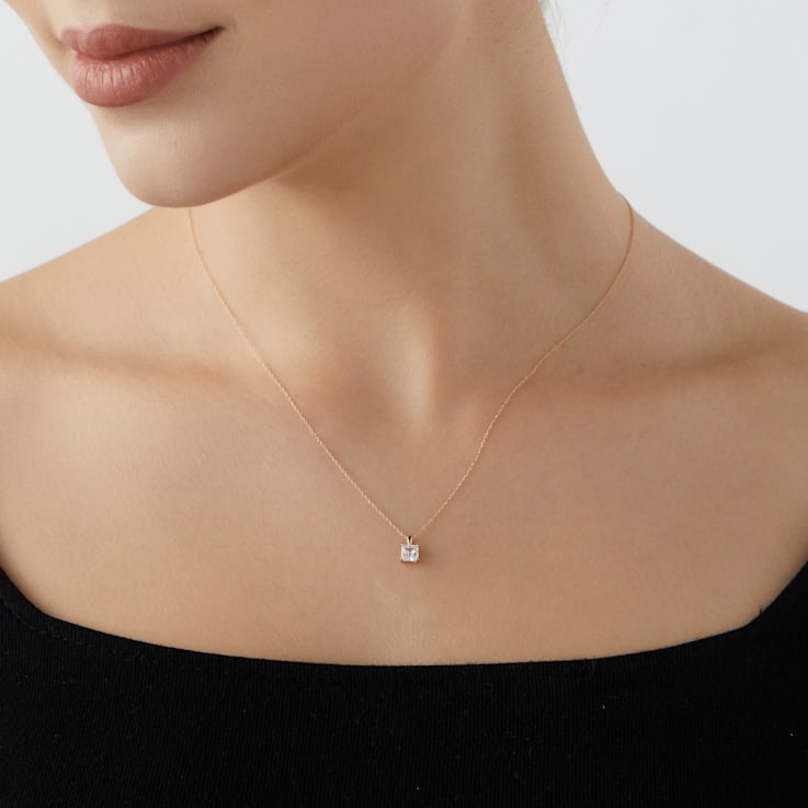 爆買いしたい LUXGEM 14K Yellow Gold Princess Cut Pendant Necklace | 0.5 腕時計