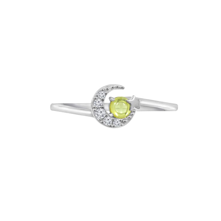 J'ADMIRE Platinum 950 Over Sterling Silver Moon Ring