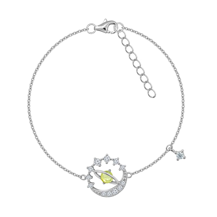J'ADMIRE Platinum Over Sterling Silver Moon Bracelet