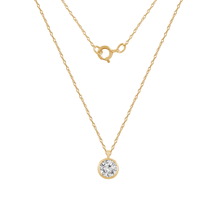 Cubic zirconia bezel necklace sale